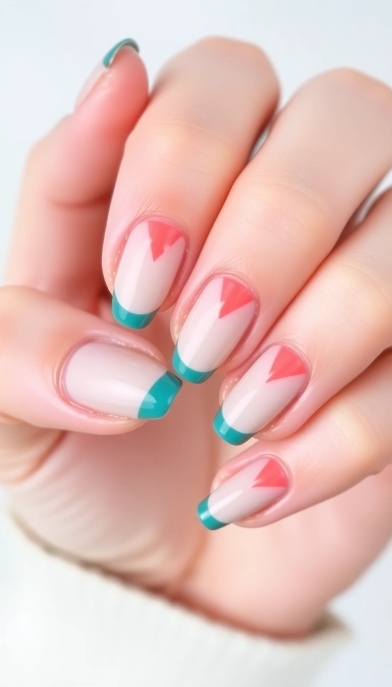 13 Chic Geometric French Nail Ideas That Are Anything But Ordinary (#7 Will Blow Your Mind!) - 1. Classic Triangle Tips