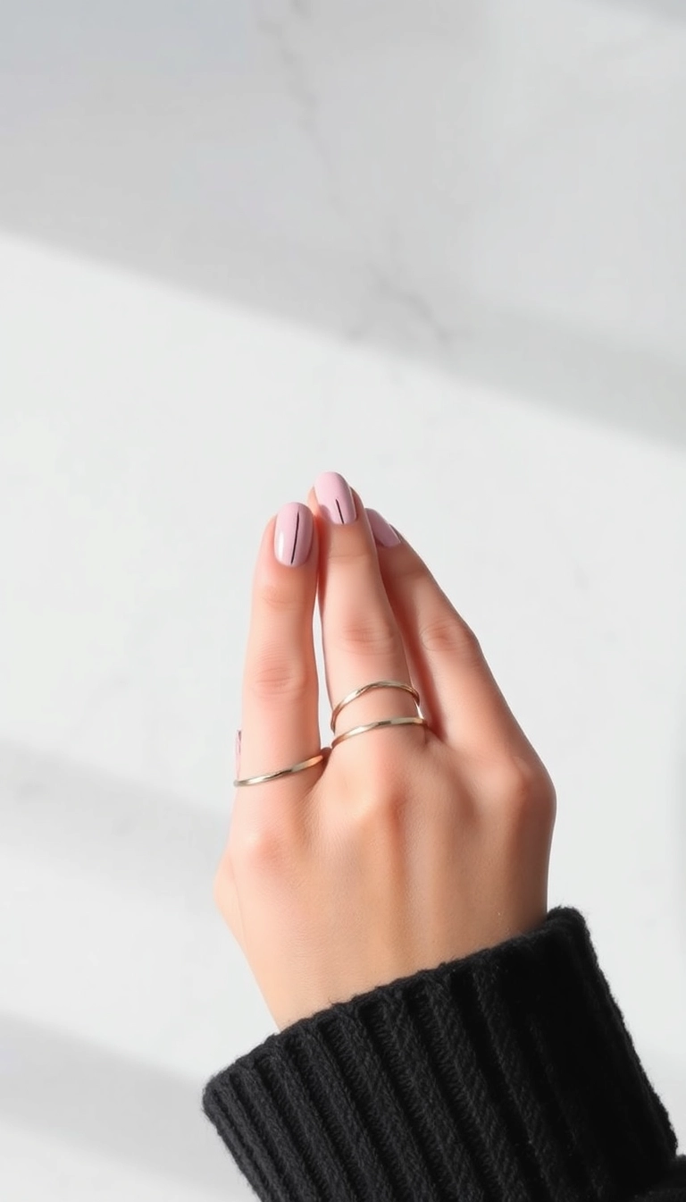 13 Chic Geometric French Nail Ideas That Are Anything But Ordinary (#7 Will Blow Your Mind!) - 8. Linear Minimalism