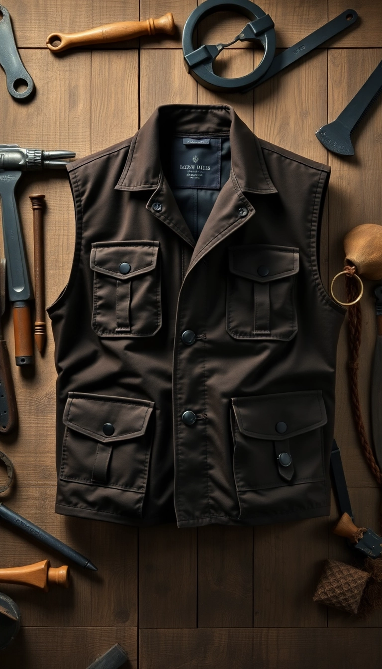 13 Gothic Outfit Ideas That Blend Edgy with Western Charm (Get Inspired by #5!) - 12. Gothic-Inspired Utility Vest