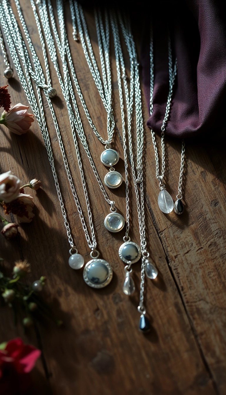 13 Gothic Outfit Ideas That Blend Edgy with Western Charm (Get Inspired by #5!) - 8. Layered Silver Necklaces
