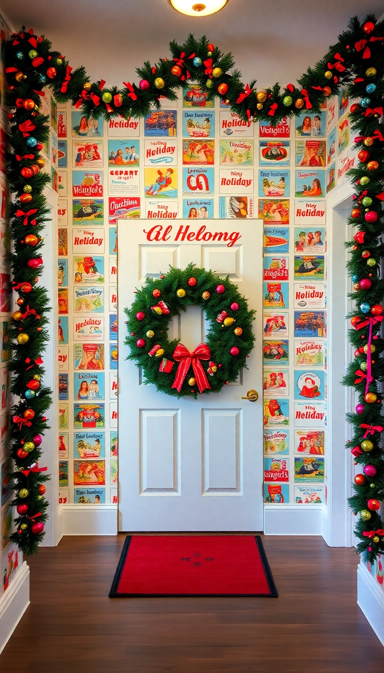 16 Nostalgic Christmas Wallpaper Styles That Will Take You Back in Time! - 13. Retro Holiday Greetings