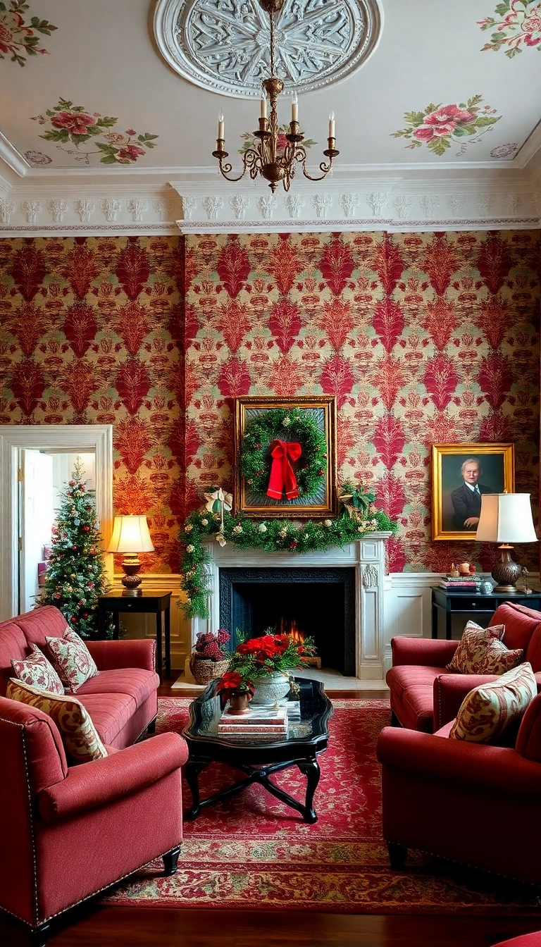16 Nostalgic Christmas Wallpaper Styles That Will Take You Back in Time! - 16. Traditional Holiday Patterns