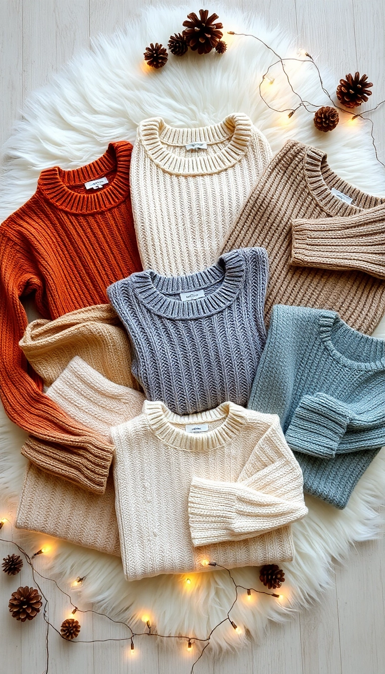 20 Cozy Winter Outfits That’ll Keep You Warm and Stylish (You’ll Love #10!) - 12. Textured Sweaters