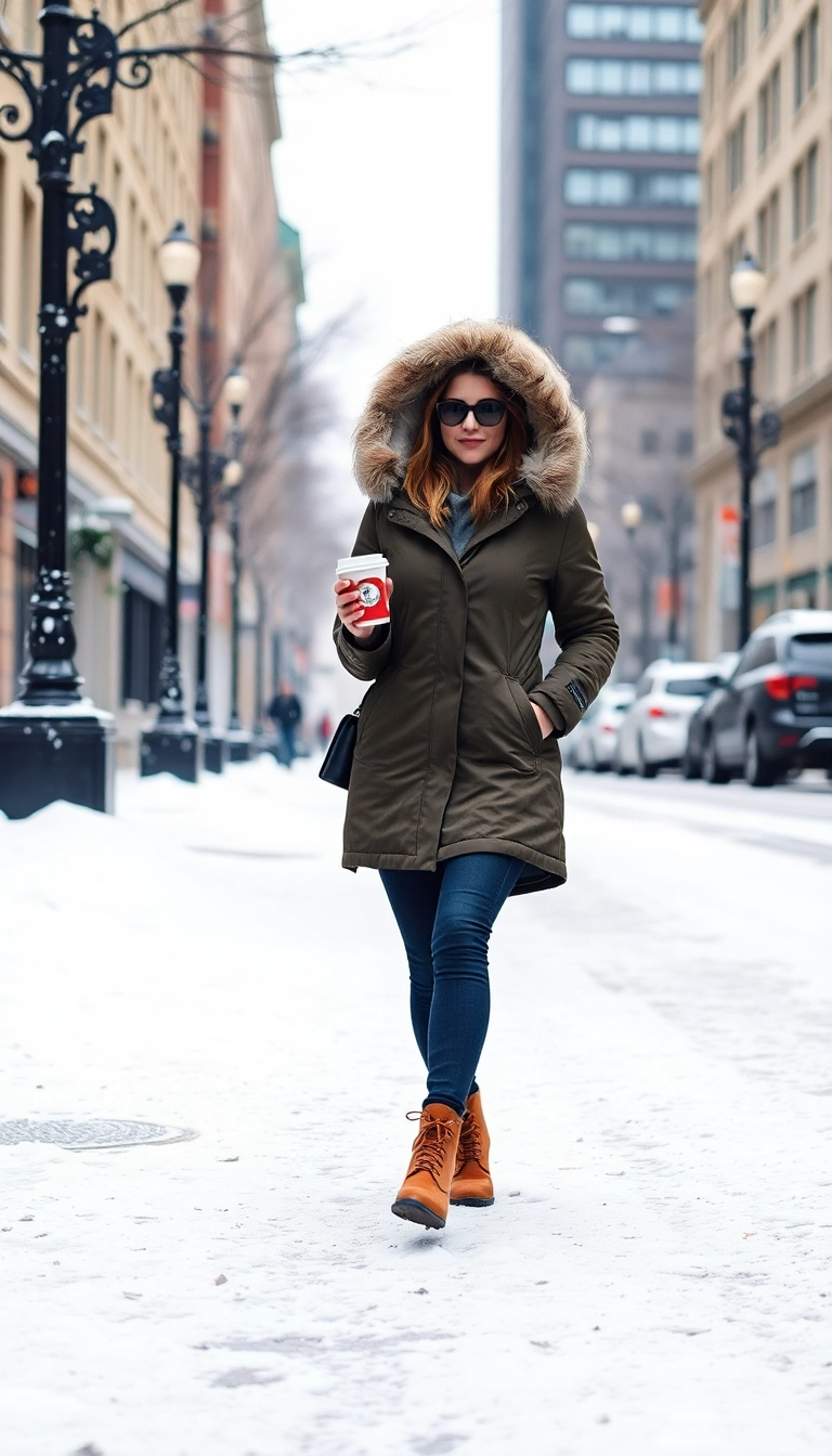 20 Cozy Winter Outfits That’ll Keep You Warm and Stylish (You’ll Love #10!) - 18. Chic Parkas
