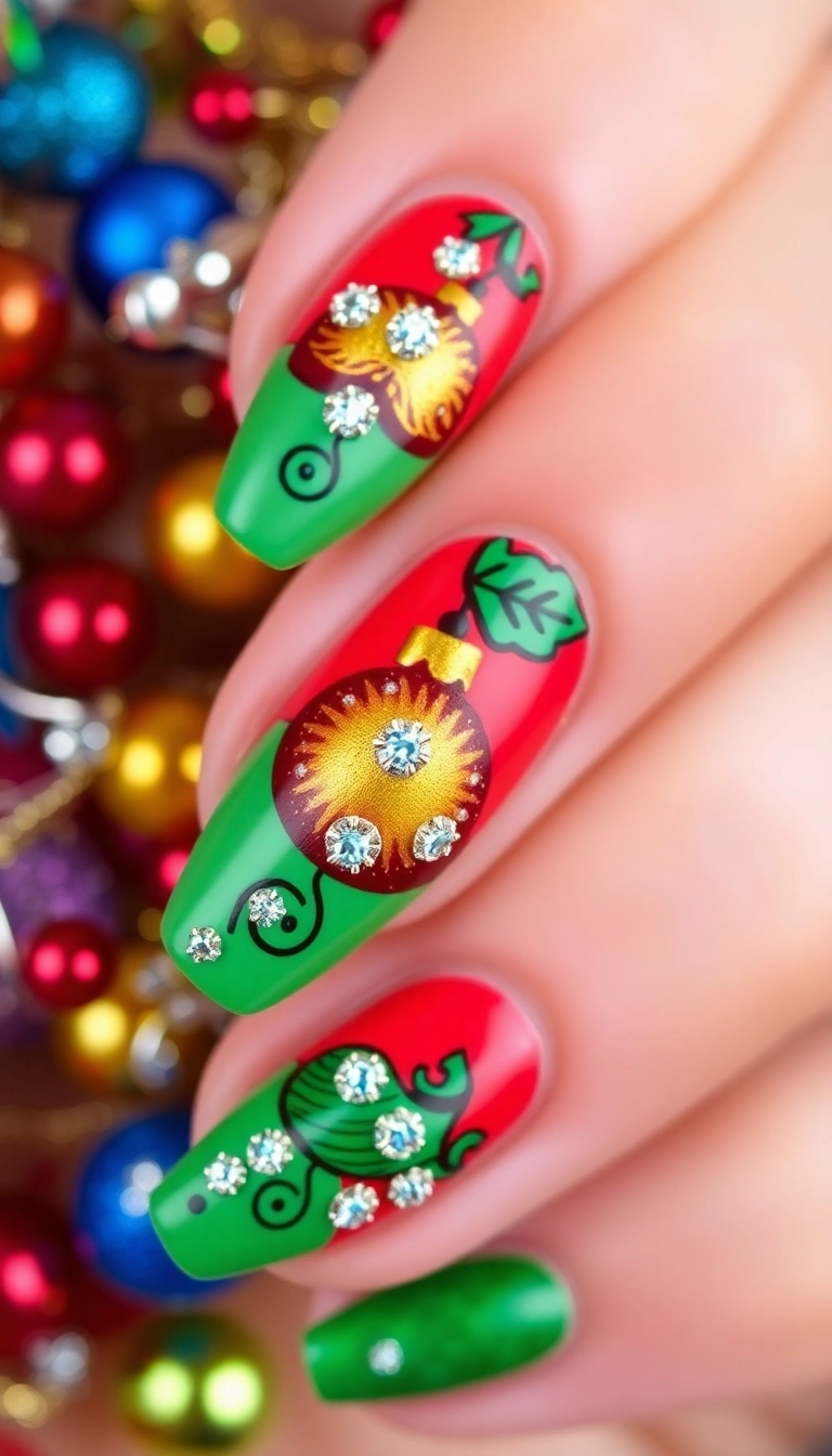 22 Festive Christmas Nail Decorations That