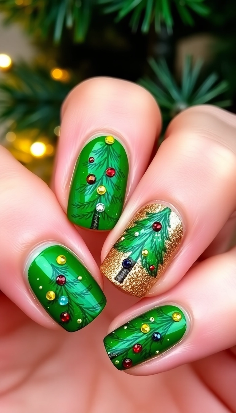22 Festive Christmas Nail Decorations That