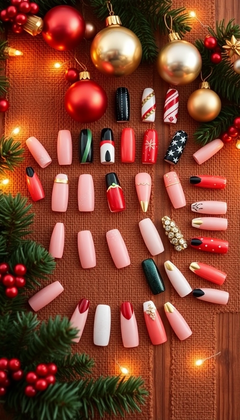 22 Festive Christmas Nail Decorations That